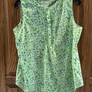 Liz Claiborne Vibrant Green and Black Blouse